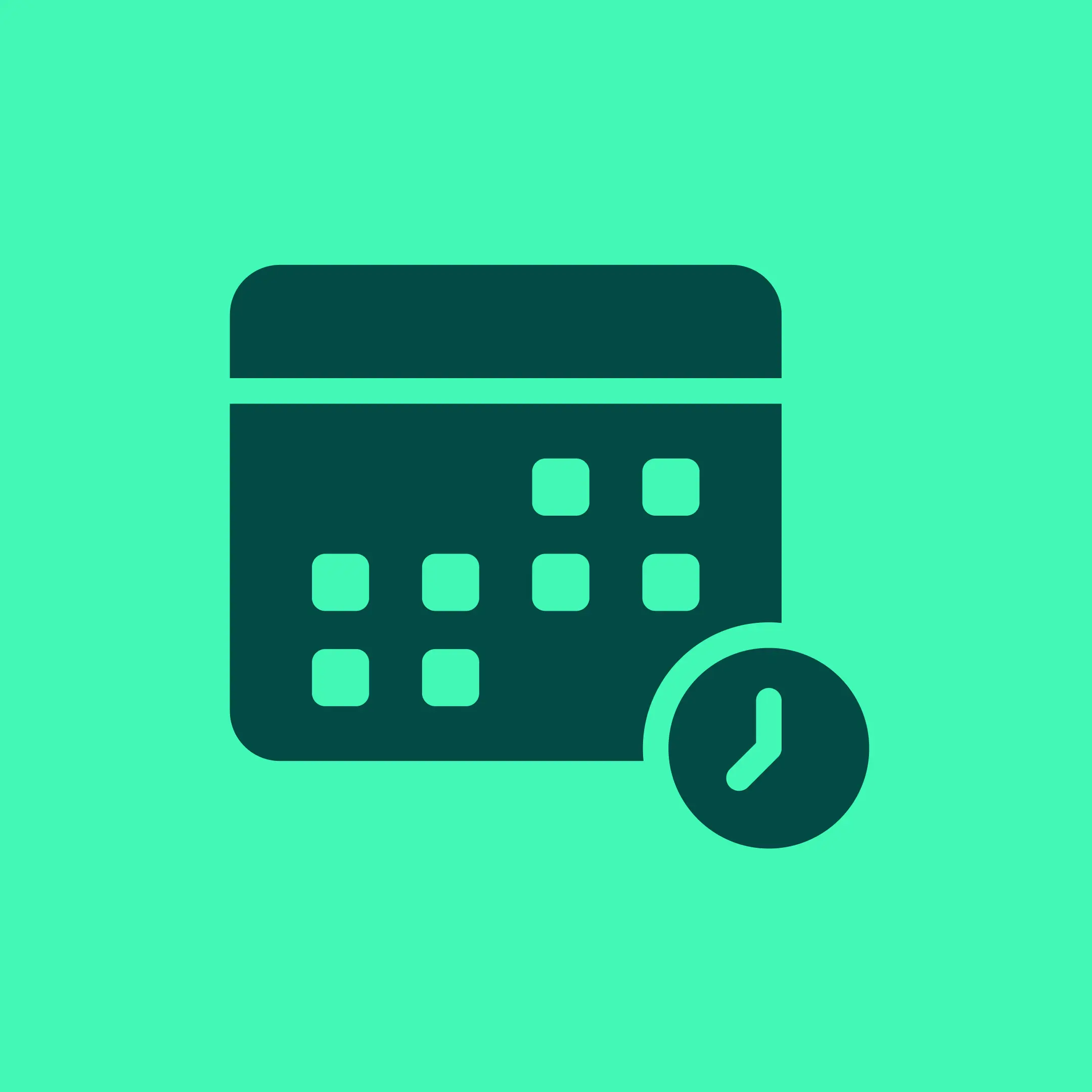 Calendar and clock icon representing a deadline, illustration by Vectorstall via The Noun Project